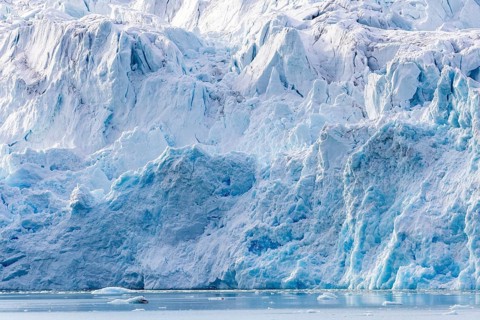 Glacier tongue, ice, bay, Lillienhöökbreen, Spitsbergen, Svalbard
