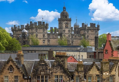 Edinburgh, the capital of Scotland, panoramic skyline view from the Calton Hill