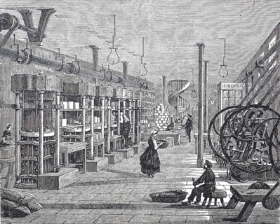 Agriculture, vegetable growing, establishment of a vegetable canning factory, around 1850,