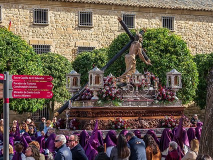 Semana santa procession, Plaza de Vazquez de Molin, holy week before easter, Ubeda, Unesco heritage