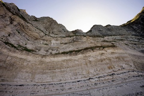 Flint inclusions in chalk cliffs, beach, pebble beach, Étretat, cliff, cliffs, chalk cliffs,