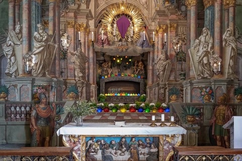 Holy Sepulchre, painted around 1767 by the painter Johann Joachim Pfaundler, St Donatus Church,