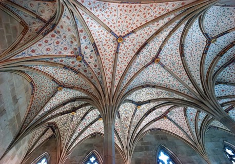 Vaults in the summer refectory, early 14th century, remodelled in the 19th century, Bebenhausen