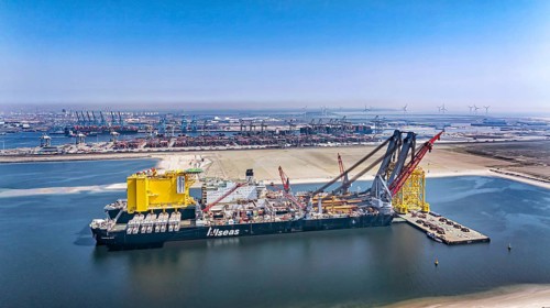 Pioneering Spirit. Workboat of the Swiss offshore service provider Allseas. The world's largest
