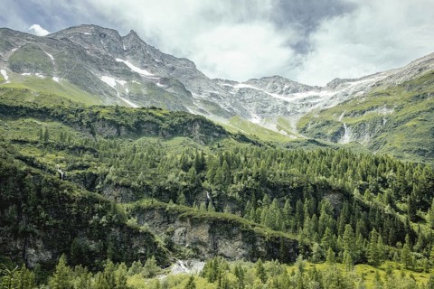 View of the Hoher Sonnblick, Rauris, Pinzgau, Salzburg, Austria