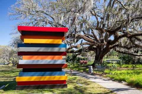 New Orleans, Louisiana - The sculpture garden at the New Orleans Museum of Art in City Park.