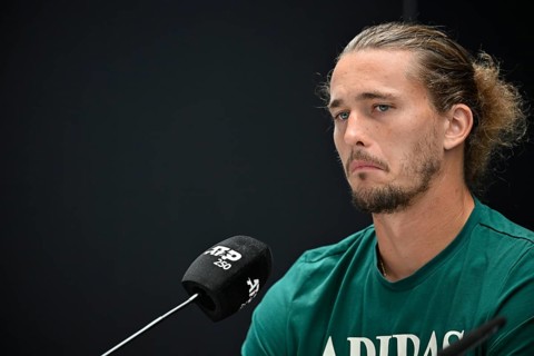 Press conference, PK, portrait, Alexander Zverev GER, sceptical, gesture, gesture, tennis, ATP 250,