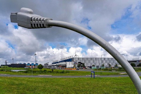 The Google Datacenter, data centre in Eemshaven, on over 44 hectares, is being expanded, powered by