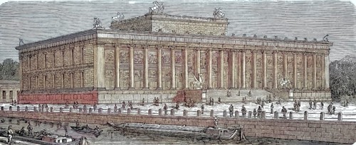 The Old Museum of Berlin, built by Schinkel, view from the Lustgarten, around 1895, Germany