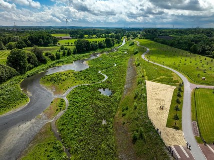 Recklinghausen, Castrop-Rauxel, Ruhr area, North Rhine-Westphalia, Germany - Renaturalised Emscher,