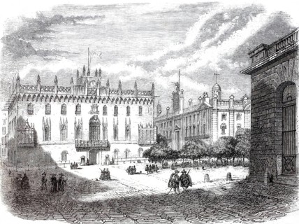 The Royal Palace and the Customs House, c. 1875, Barcelona, Spain, digitally enhanced reproduction