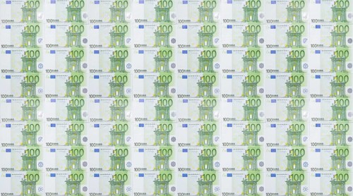 100 euro banknotes, 100 euros