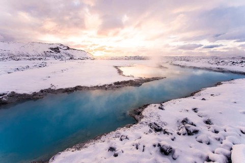 Blue Lagoon, Close to Reykjavik, Thermal, Hot Spring, Winter, Snow, Steam, Water, Wellness, Sunset,