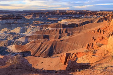 Colorful deposits of the Chinle Formation exposed at Little Painted Desert County Park near