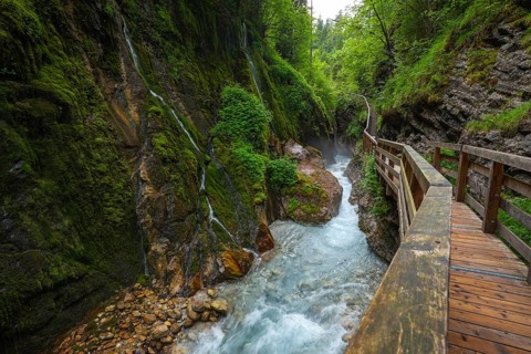 Magical Wimbach Gorge in Ramsau in Berchtesgadener Land