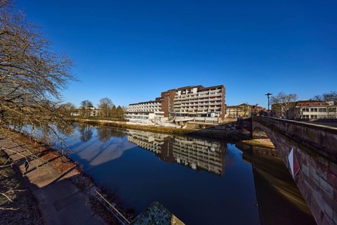 Langwied Foundation, nursing home, modern architecture, concrete architecture, Saar River,