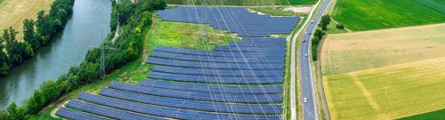 Ground-mounted photovoltaic system near Talheim in the Heilbronn district with an output of around