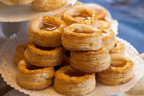 Argentina, Buenos Aires, pastry, sweets and desserts sold in street restaurants and cafes