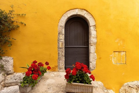 France, French Riviera, Eze Village scenic views and old town streets