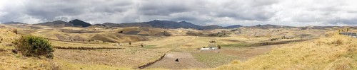 Car journey from Quito to Quilotoa, Andes, Ecuador