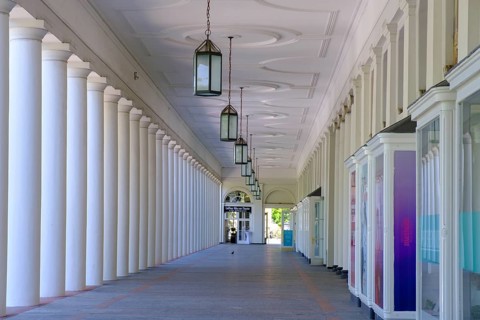 Colonnade at the Hessian State Theatre, Wiesbaden, Hesse, Germany