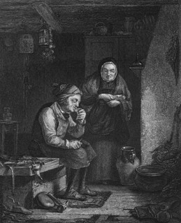 An illustration of the cobbler from The Cobbler of Duddingstone by Alexander Whitelaw, digital