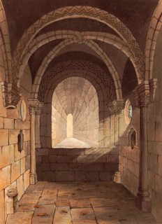 Saxon Chapel of Conisbrough Castle, medieval fortress in Conisbrough, South Yorkshire, England. The