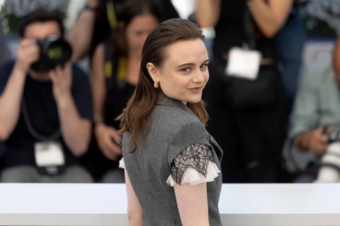 Cannes, France - 15.5.2024: Lena Urzendowsky during the photocall for SOUND OF FALLING at the 78th