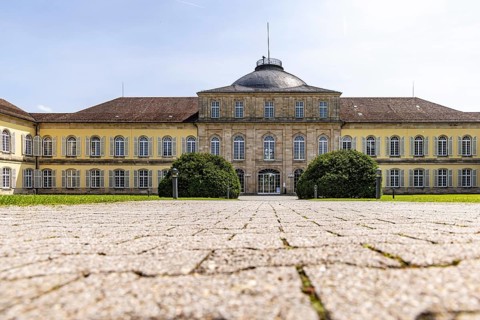 Hohenheim Palace. Campus of the University of Hohenheim. Stuttgart, Baden-Württemberg, Germany
