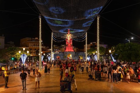 Christmas decorations, Cartagena, Colombia
