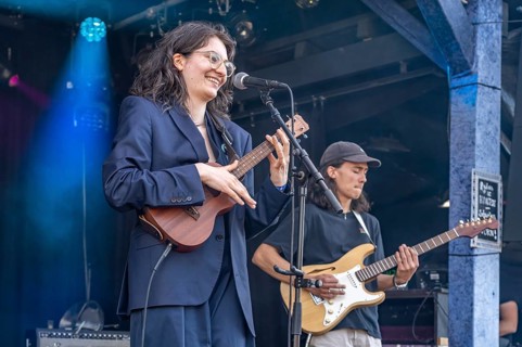 The German-Iranian singer Mina Richman live at the Orange Blossom Special Festival, Beverungen,