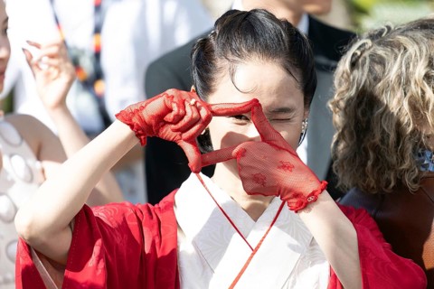 Cannes, France - 15.5.2024: Yo Yoshida during the photocall for A PALE VIEW OF HILLS during the