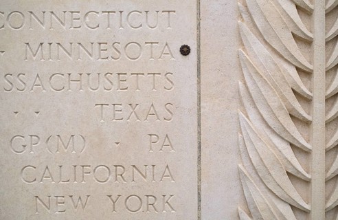 Dot marks identification of fallen, formerly missing soldiers by DNA analysis, Wall of the Missing,