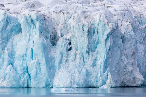 Glacier tongue, ice, bay, Lillienhöökbreen, Spitsbergen, Svalbard
