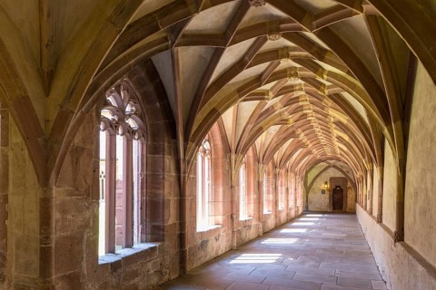 Cloister in Alpirsbach Monastery, Northern Black Forest, Baden-Württemberg, Germany
