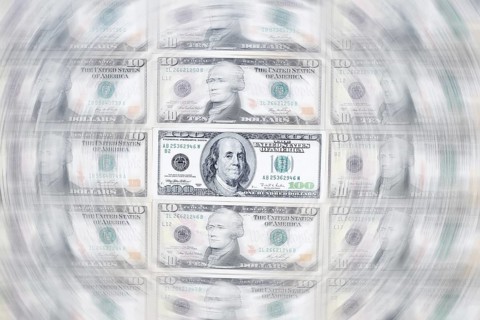 US dollar notes, 10 dollars, 100 dollars, banknotes
