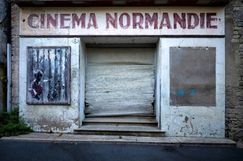 Oldest former cinema in Bayeux, derelict, Lost Place, Cinéma Normandie, old town, Bayeux, Normandy,