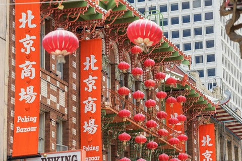 Chinatown decorations, San Francisco. California, USA