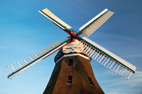 Windmill Föhr-Wrixum, mill in the municipality of Wrixum on the North Frisian island of Föhr,