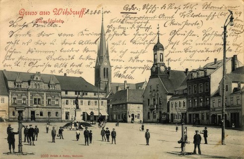 Historical postcard, picture postcard, Wilsdruff, Saxony, Germany, digitally enhanced reproduction