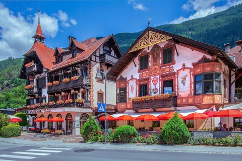 Historic Posthotel Kassl, Ötz, Ötztal, Ötztal Alps, Tyrol, Austria