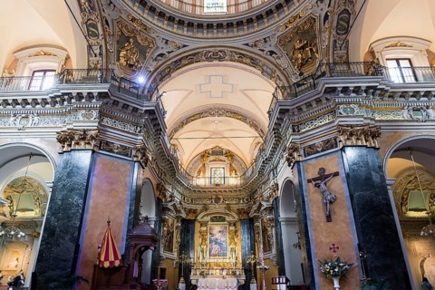 Interior view, Cathedral, Cathédrale Sainte-Réparate de Nice, Old Town, Nice, Alpes Maritimes,