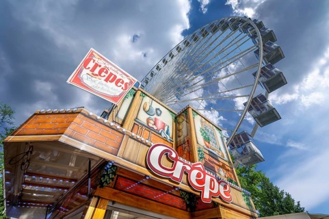 Ferris wheel at the Erlangen Bergkirchweih, traditional twelve-day folk festival, Erlangen, Middle