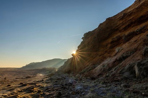 Sunrise at the Morsum Cliff, North Sea, Morsum, Sylt, Schleswig-Holstein