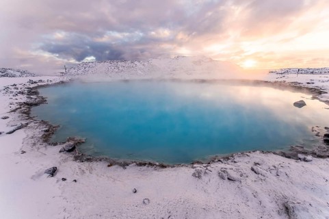 Blue Lagoon, Close to Reykjavik, Thermal, Hot Spring, Winter, Snow, Steam, Water, Wellness, Sunset,