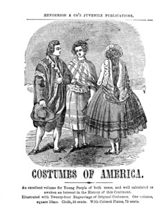 Costumes of America, the fashion from America, title page of a book, around 1860, published by