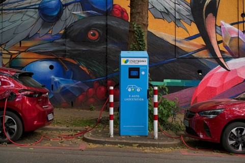Charging station Stadtwerke Stuttgart for electric cars, charging station, e-filling station,