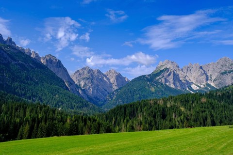 Palu district, Sappada, Plodn, behind the Terza Media mountain, Terza Grande, Carnic Alps, Julian