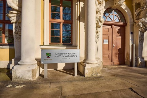 Ministry of Justice and Consumer Protection, Ministry of Justice, information sign, historic