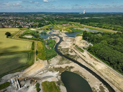 Dortmund, Castrop-Rauxel, North Rhine-Westphalia, Germany - River renaturalisation, renaturation of